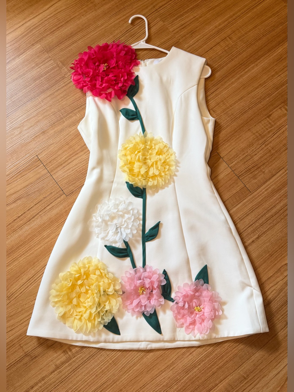 Elliatt White Mini Buttercup Embroidered Mini Dress In Ivory